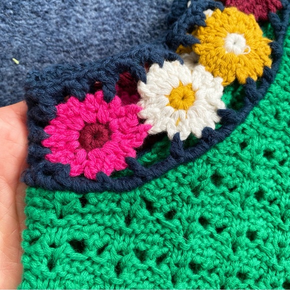 💚 ZARA GREEN MULTI FLORAL CROCHET MINI DRESS! - Picture 9 of 16